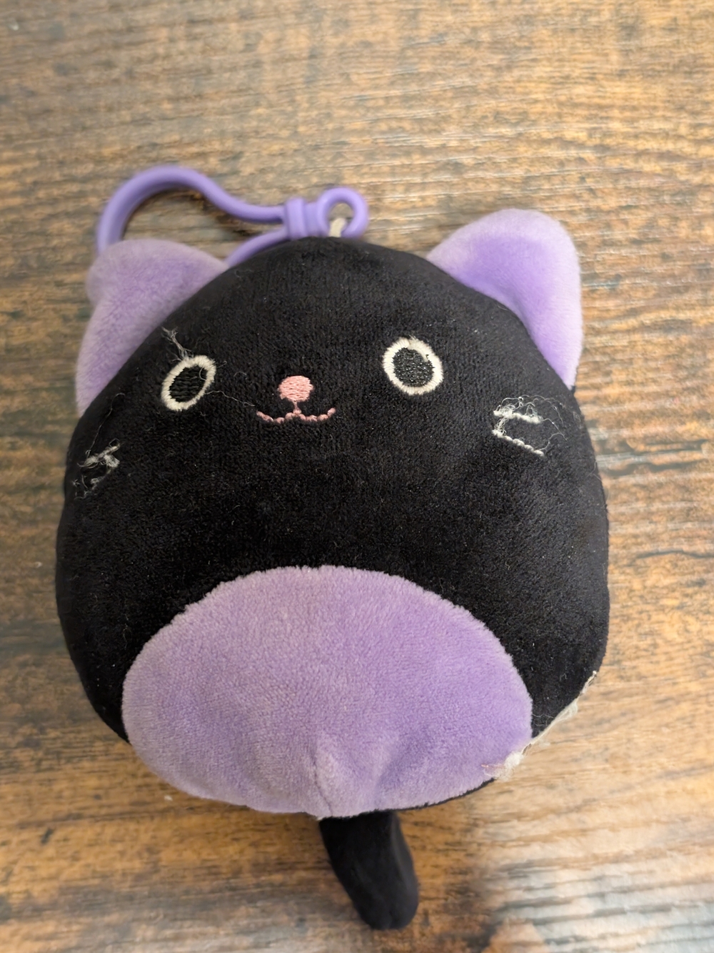 Squishmallows Autumn Black Cat Clip Keychain 3.5"
